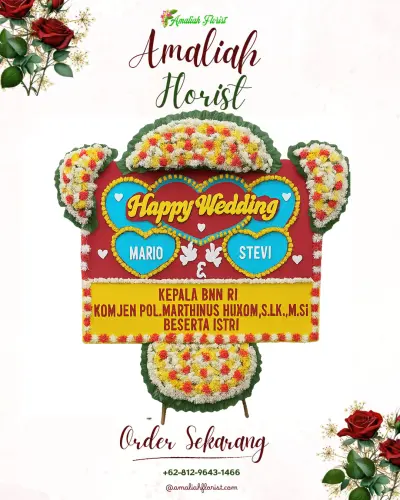 Karangan Papan Bunga Pernikahan di Dukuh Menanggal